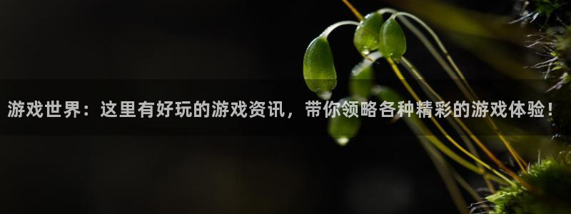 高德娱乐平台登录入口：游戏世界：这里有好玩的游戏资讯，带你领